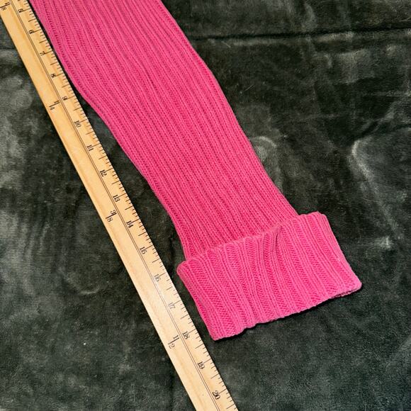 Jones New York Sport Hot Pink Hooded Cable Knit Y2K Sweater Women's Size Large - Picture 7 of 8